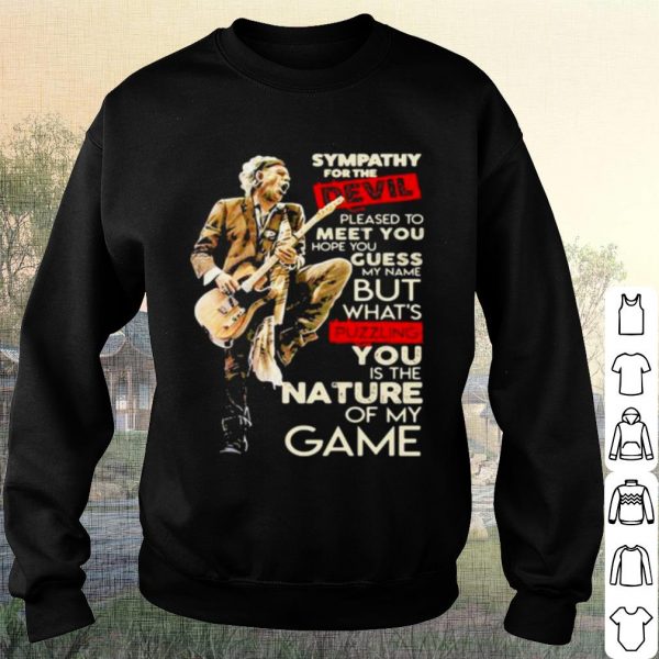 Original Mick Jagger Sympathy For The Devil Pleased To Meet You Hope You Guess shirt