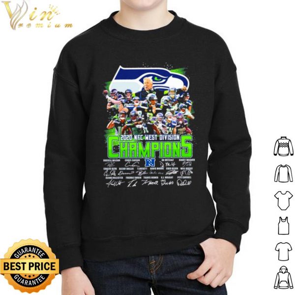 Original Seattle Seahawks 2020 Nfc West Division Champions Signatures shirt
