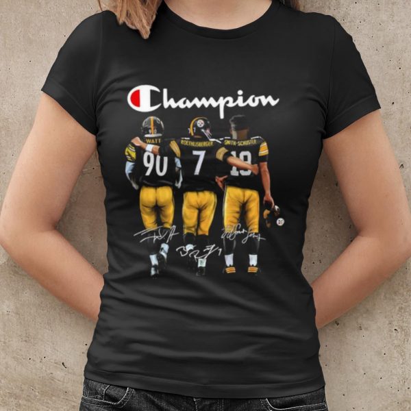 Cool Champion Watt Roethlisberger and Smith Schuster Signatures shirt