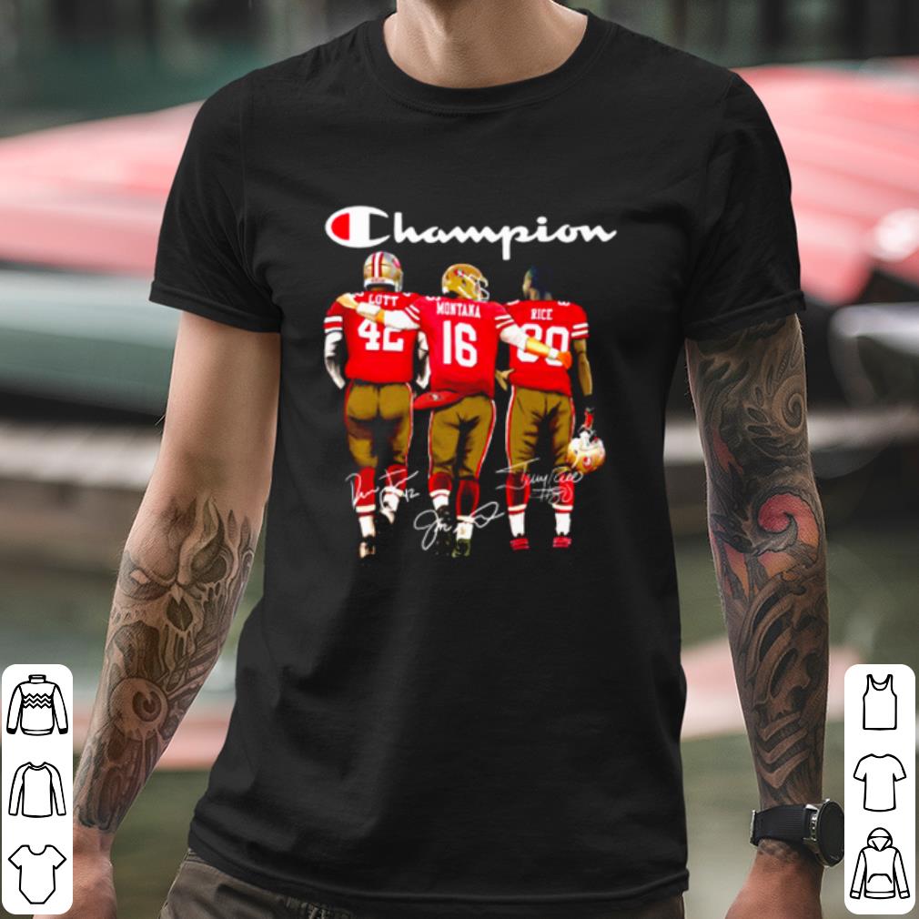 664b95d0 pretty champion lott montana rice signature 49ers football shirt 4 - Pretty Champion Lott Montana Rice Signature 49ers Football shirt