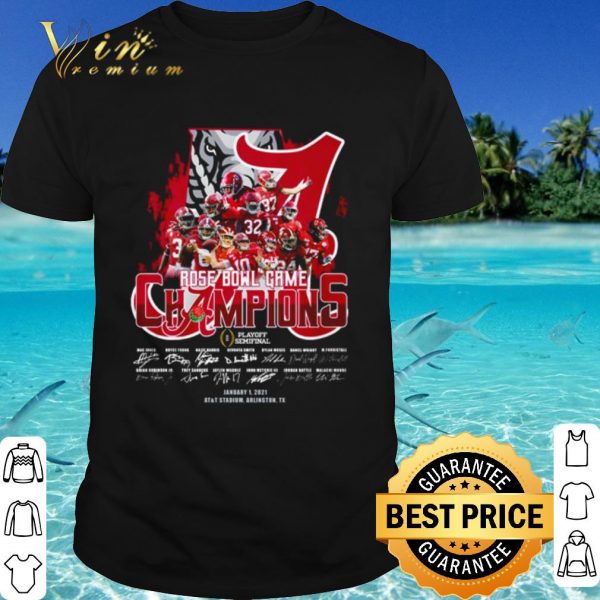 Pretty Alabama Crimson Tide Rose Bowl Game Champions Players Signature shirt