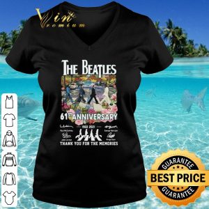 Cool The Beatles 61st Anniversary Signature Thank You For The Memories shirt 2