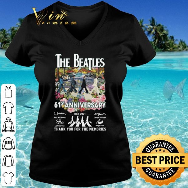 Cool The Beatles 61st Anniversary Signature Thank You For The Memories shirt