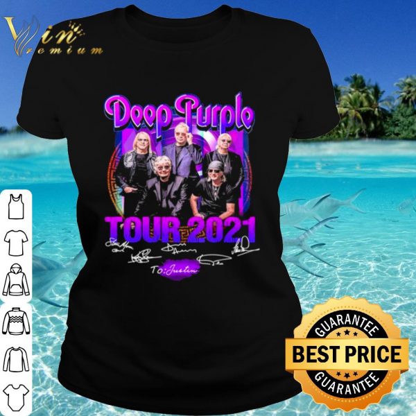 Cool Deep Purple Tour 2021 signatures shirt