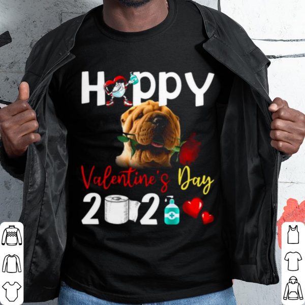 Cool Shar Pei Happy Valentines Day With Toilet Paper 2021 shirt