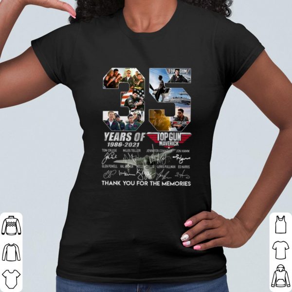 Cool 35 Years of 1986 2021 Top gun Maverick Thank you the memories Signature shirt