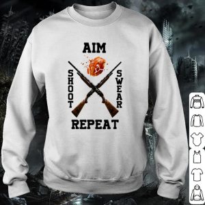 Pretty Trap Shooting Aim Shoot Swear Repeat shirt 2