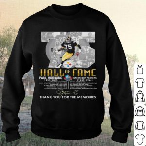 Pretty 75 Paul Hornung Hall Of Fame Thank You For The Memories Signature shirt 2