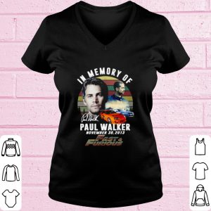 Top Fast And Furious In Memory Of Paul Walker Signature shirt 1