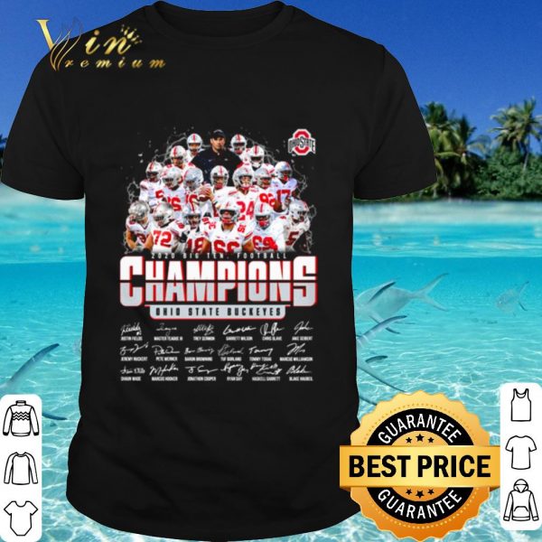 Cool Ohio State Buckeyes 2020 Big Ten Football Champions Signature shirt