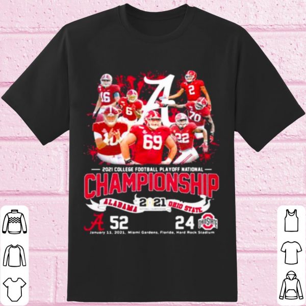 Top College Football Playoff National Championship Alabama Win Ohio State shirt