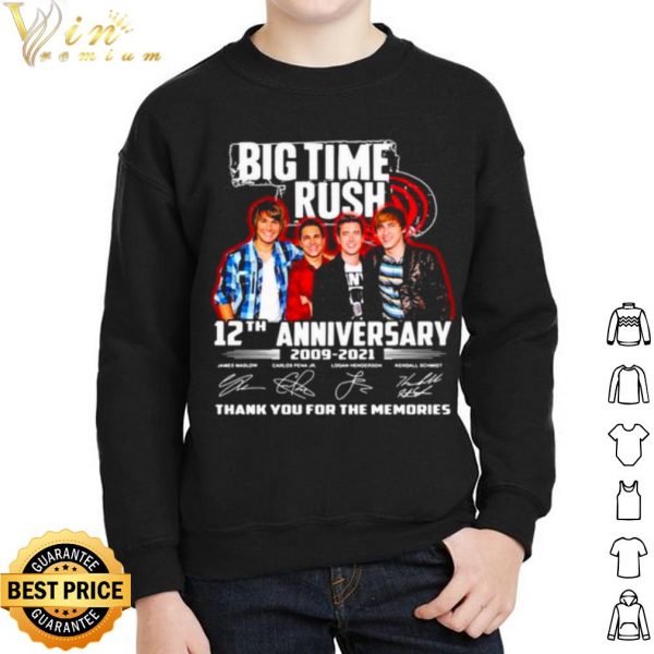 Original Big Time Rush 12th Anniversary 2009 2021 Thank The Memories Signature shirt