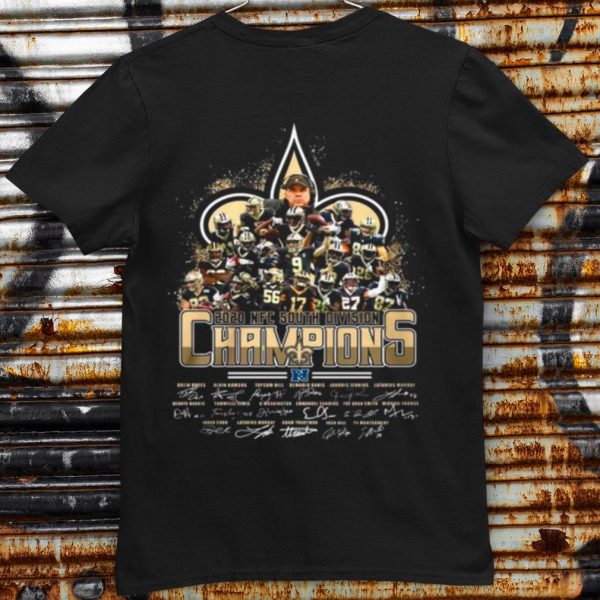 Original New Orleans Saints 2020 Nfc West Division Champions Signatures shirt