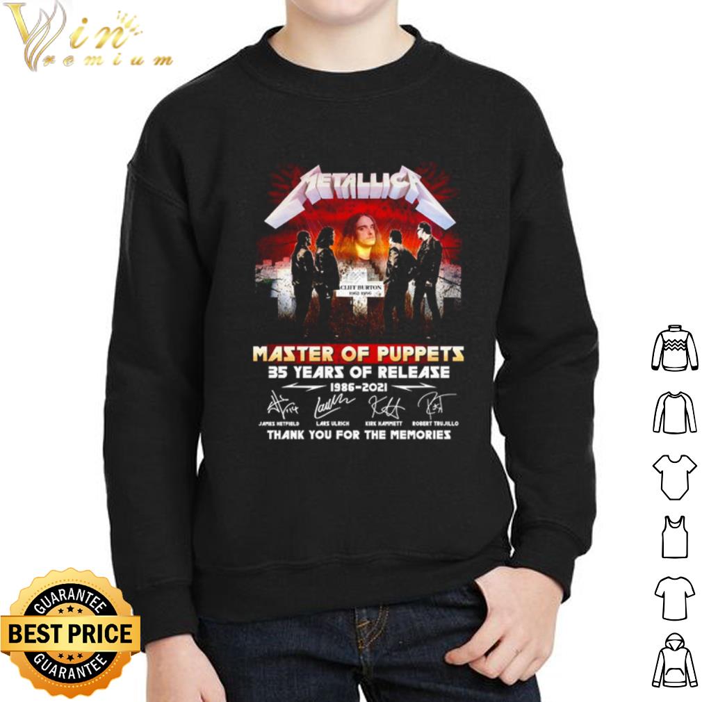 Original Metallica Master Of Puppets 35 Years Of Release Thank Memories Signature shirt Original Metallica Master Of Puppets 35 Years Of Release Thank Memories Signature shirt