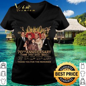 Original I Love Lucy 80th Anniversary 1951 2021 Thank The Memories Signatures shirt 2