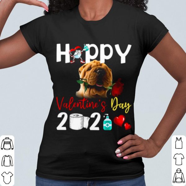 Cool Shar Pei Happy Valentines Day With Toilet Paper 2021 shirt