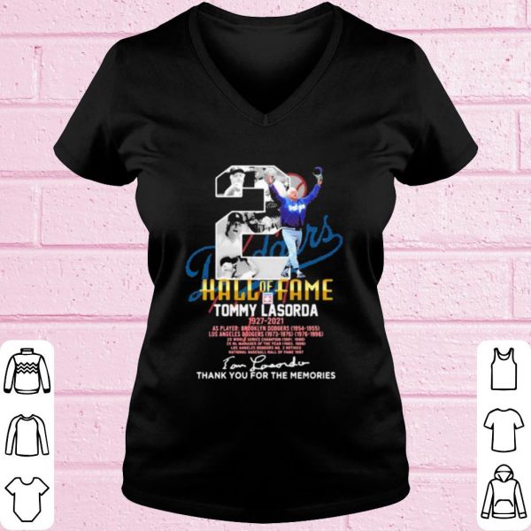 Top 2 Hall Of Fame Tommy Lasorda Football Dodgers Signature shirt