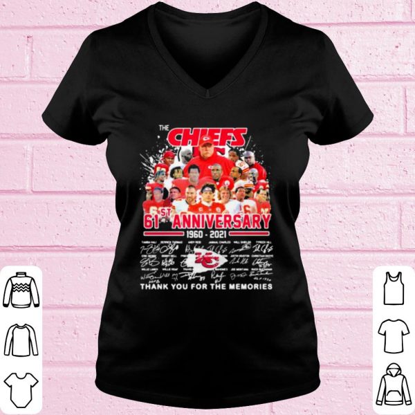 Top The Chiefs 61st Anniversary 1960 2021 Thank You For The Memories Signature shirt