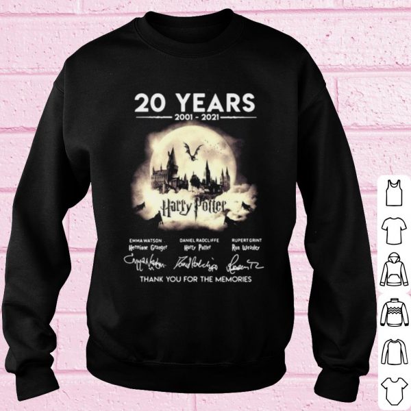 Top 20 Years 2001 2021 Harry Potter Signatures Thank The Memories Signature shirt