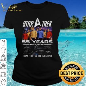 Cool Star Trek 55 Years 1966 2021 Thank You For The Memories Signature shirt 1