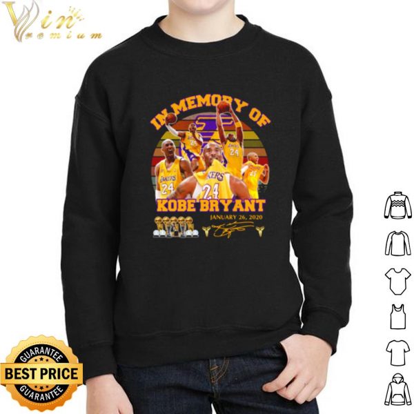 Original In Memory Of Kobe Bryant January 26 2020 Signature Vintage shirt