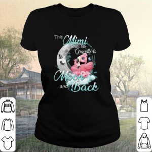 Pretty Flamingo This Mimi Loves Her Grandkids To The Moon And Back shirt 1