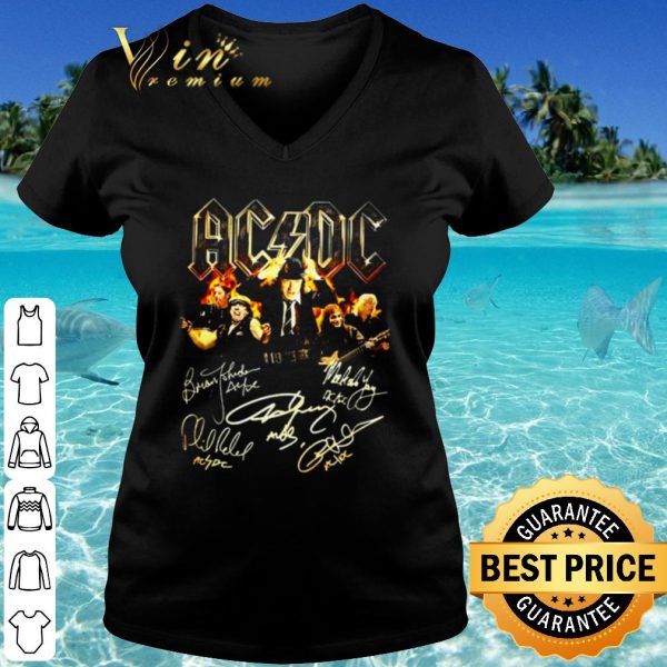 Pretty Signature Acdc Members shirt