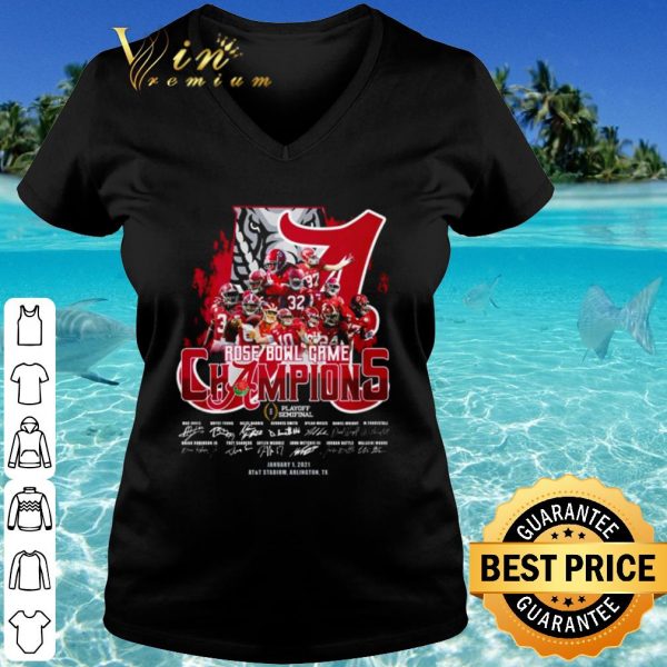 Pretty Alabama Crimson Tide Rose Bowl Game Champions Players Signature shirt
