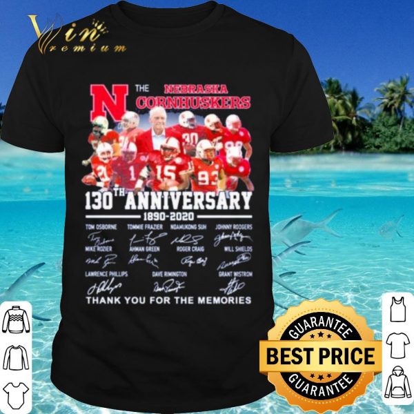 Cool The Nebraska Cornhuskers Anniversary Signature Thank The Memories shirt