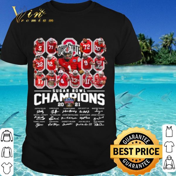 Cool Ohio State Sugar Bowl Champions 2021 Signatures shirt