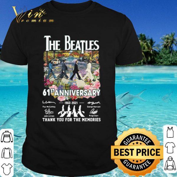 Cool The Beatles 61st Anniversary Signature Thank You For The Memories shirt