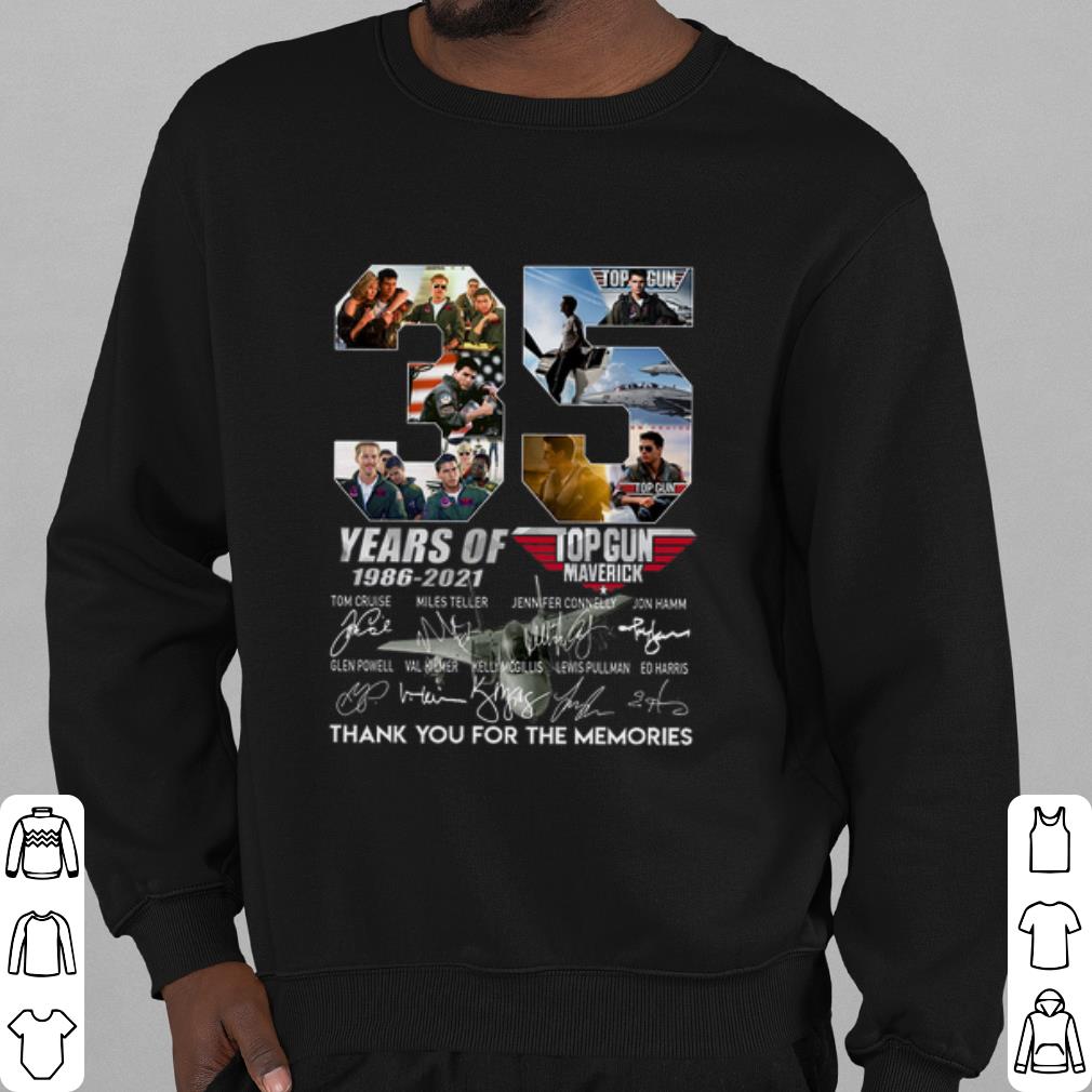 b1d4cfe5 cool 35 years of 1986 2021 top gun maverick thank you the memories signature shirt 4 - Cool 35 Years of 1986 2021 Top gun Maverick Thank you the memories Signature shirt
