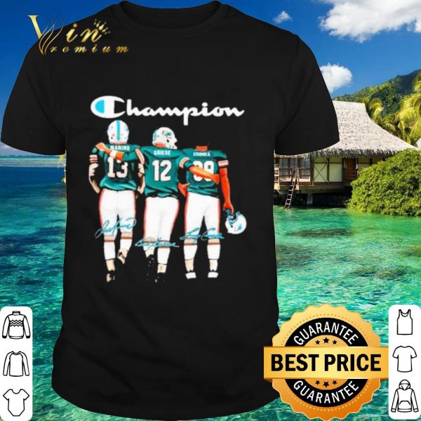 Original Miami Dolphin Champion Marino Griese Csonka Signatures shirt