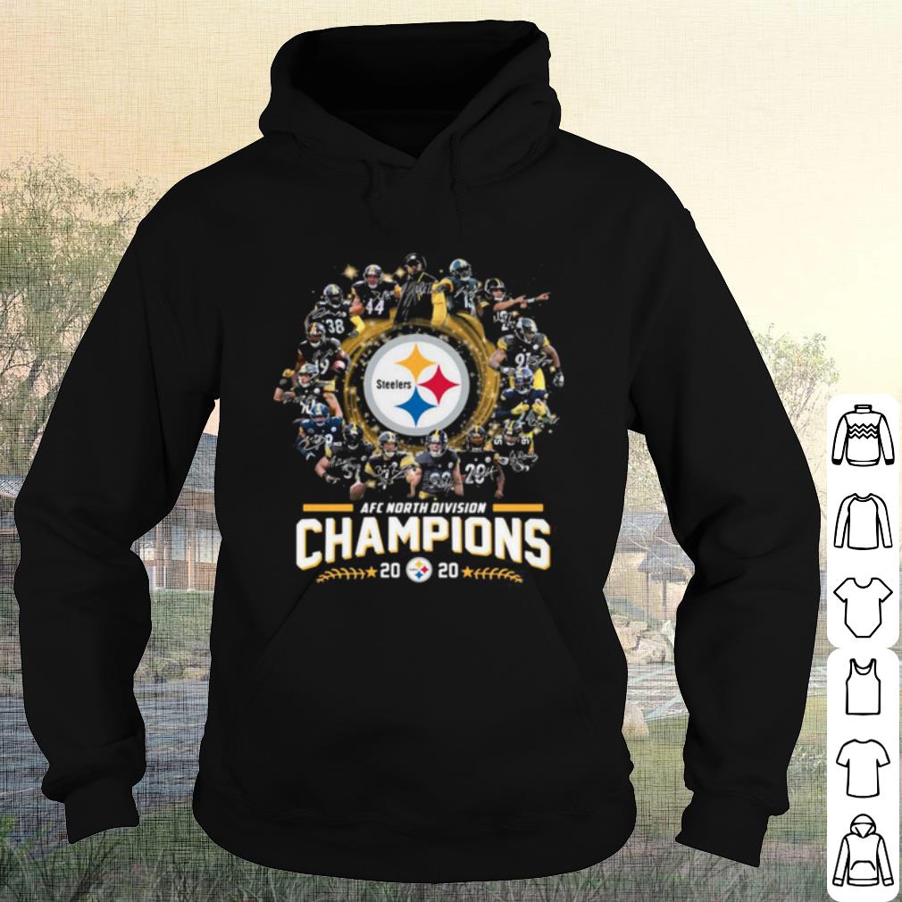 bed64b24 pretty afc north division champions 2020 pittsburgh steelers signatures shirt 4 - Pretty AFC north division Champions 2020 Pittsburgh Steelers signatures shirt