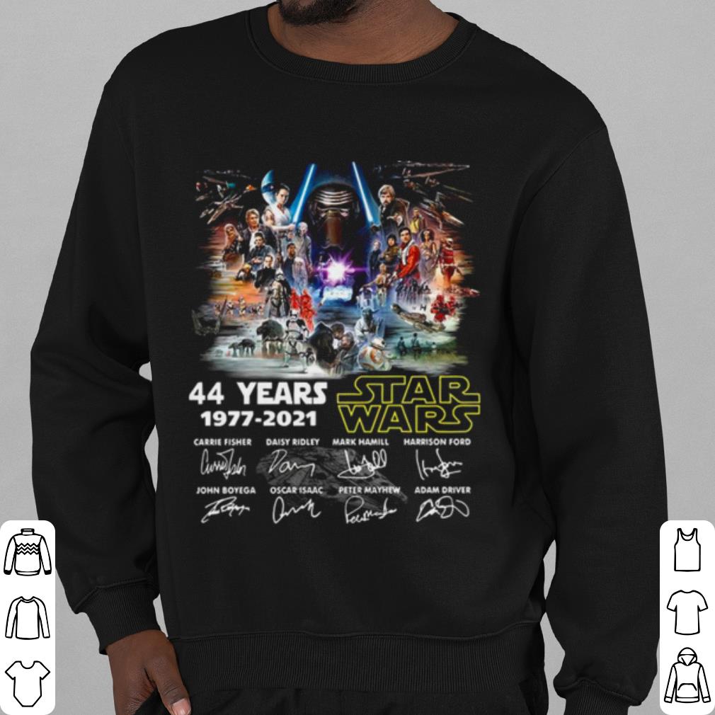 c1e11fae cool 44 years 1977 2021 star wars signatures shirt 4 - Cool 44 Years 1977 2021 Star Wars Signatures shirt