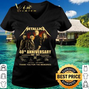 Original Metallica 40th Anniversary 1981 2021 Thank For The Memories Signature shirt 2