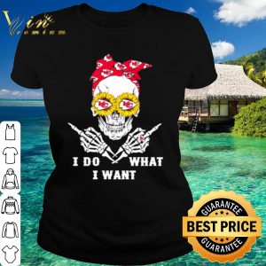 Top Skull I Do What I Want Ribbon Logo Kansas City Chiefs shirt 1
