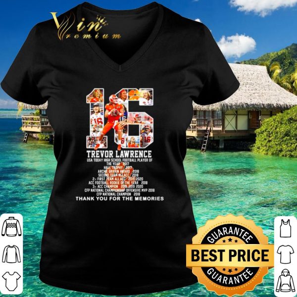Top 16 Trevor Lawrence Usa Today High School Football Thank The Memories shirt