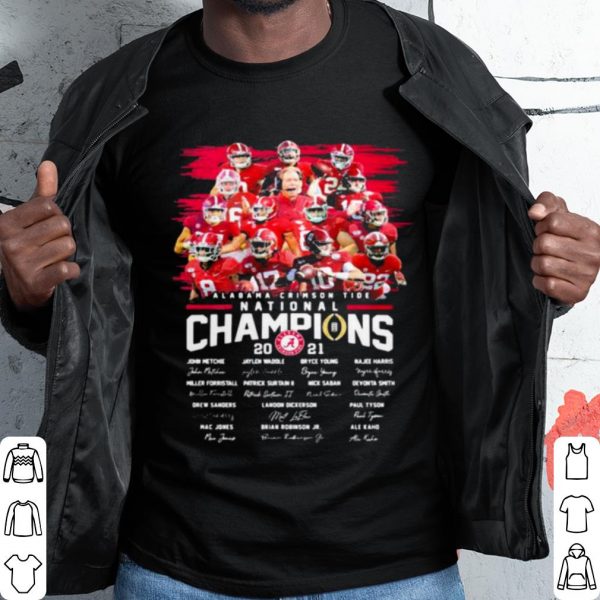 Cool Alabama Crimson Tide College Football Playoff National Champions 2021 Signature shirt