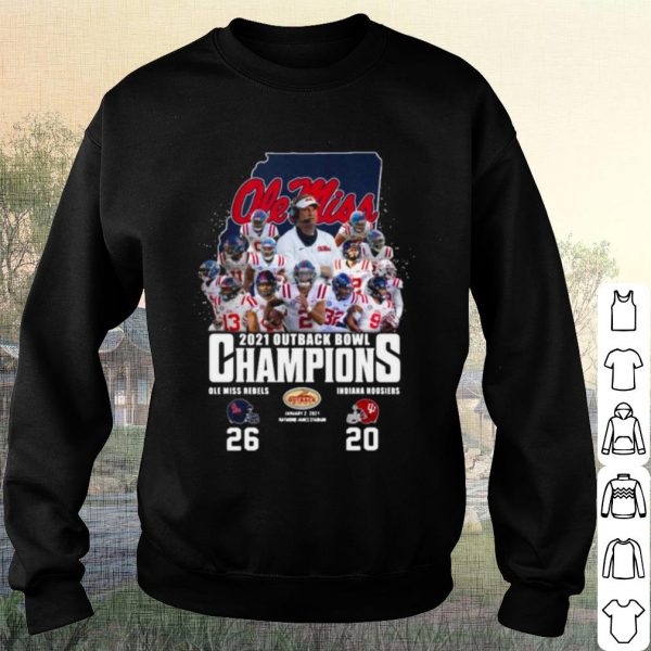 Original Ole Miss Football 2021 Outback Bowl Champions 26 20 Indiana Hoosiers shirt