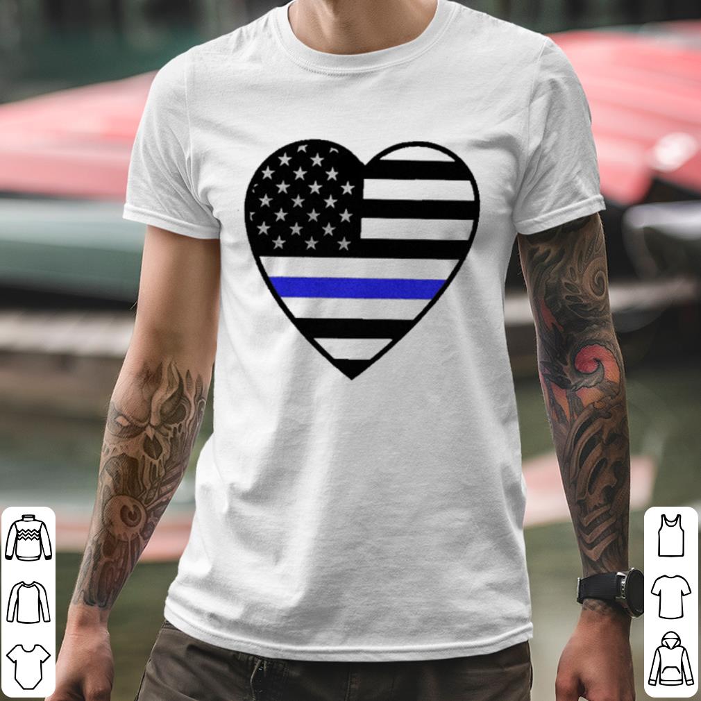 d12f5c3e pretty heart thin blue line shirt 4 - Pretty Heart Thin Blue Line shirt