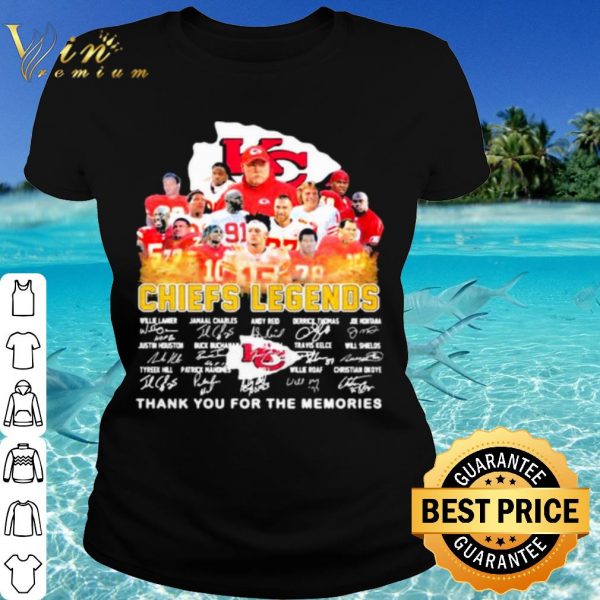 Cool Chiefs Legends Football Team Thank You For The Memories Signature shirt