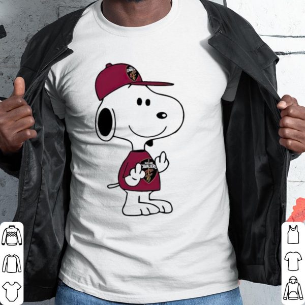Cool Snoopy Cleveland Cavaliers NBA Double Middle Fingers Fuck You shirt