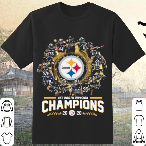 Pretty AFC north division Champions 2020 Pittsburgh Steelers signatures shirt