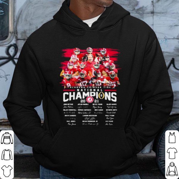 Cool Alabama Crimson Tide College Football Playoff National Champions 2021 Signature shirt