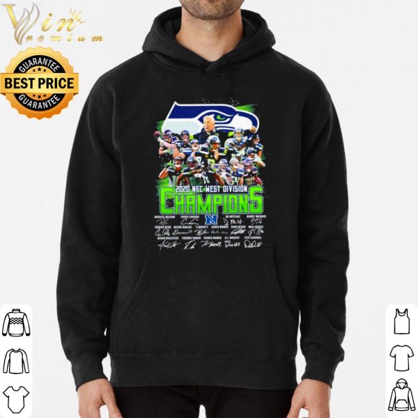Original Seattle Seahawks 2020 Nfc West Division Champions Signatures shirt