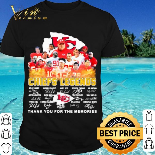 Cool Chiefs Legends Football Team Thank You For The Memories Signature shirt