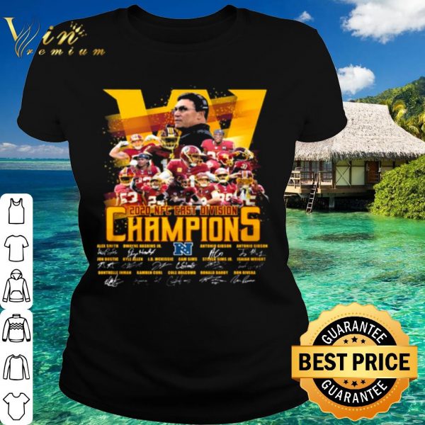Top Washington Football 2020 Nfc East Division Champions Signatures shirt