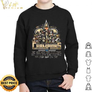 Original New Orleans Saints 2020 Nfc West Division Champions Signatures shirt 1