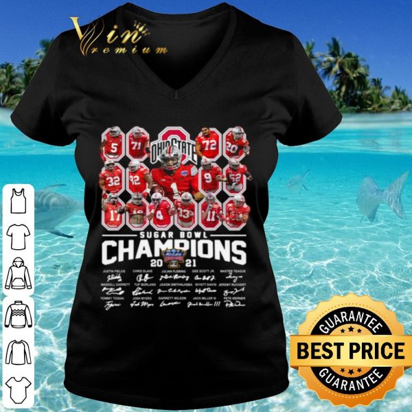 Cool Ohio State Sugar Bowl Champions 2021 Signatures shirt